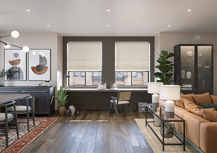 Atina (Blackout), Vintage Cream - Twist&Fit Roman Blind - Image 8